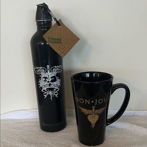 Bon Jovi Black Bottle and Mug Set